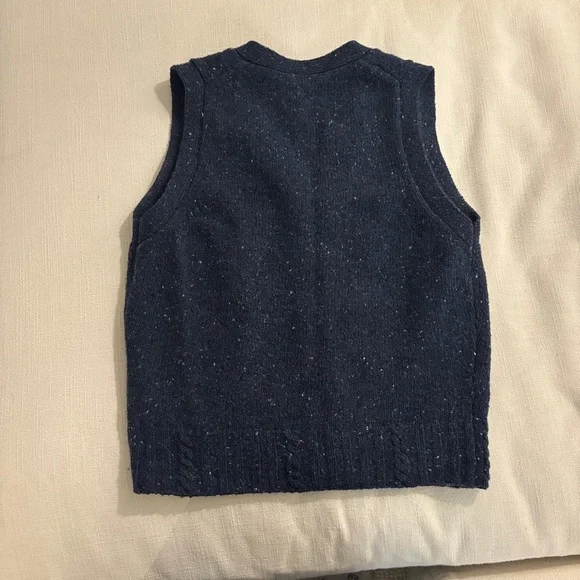 Alex Mill Women's Dark Blue V-Neck Sweater Vest - Picture 2 of 2